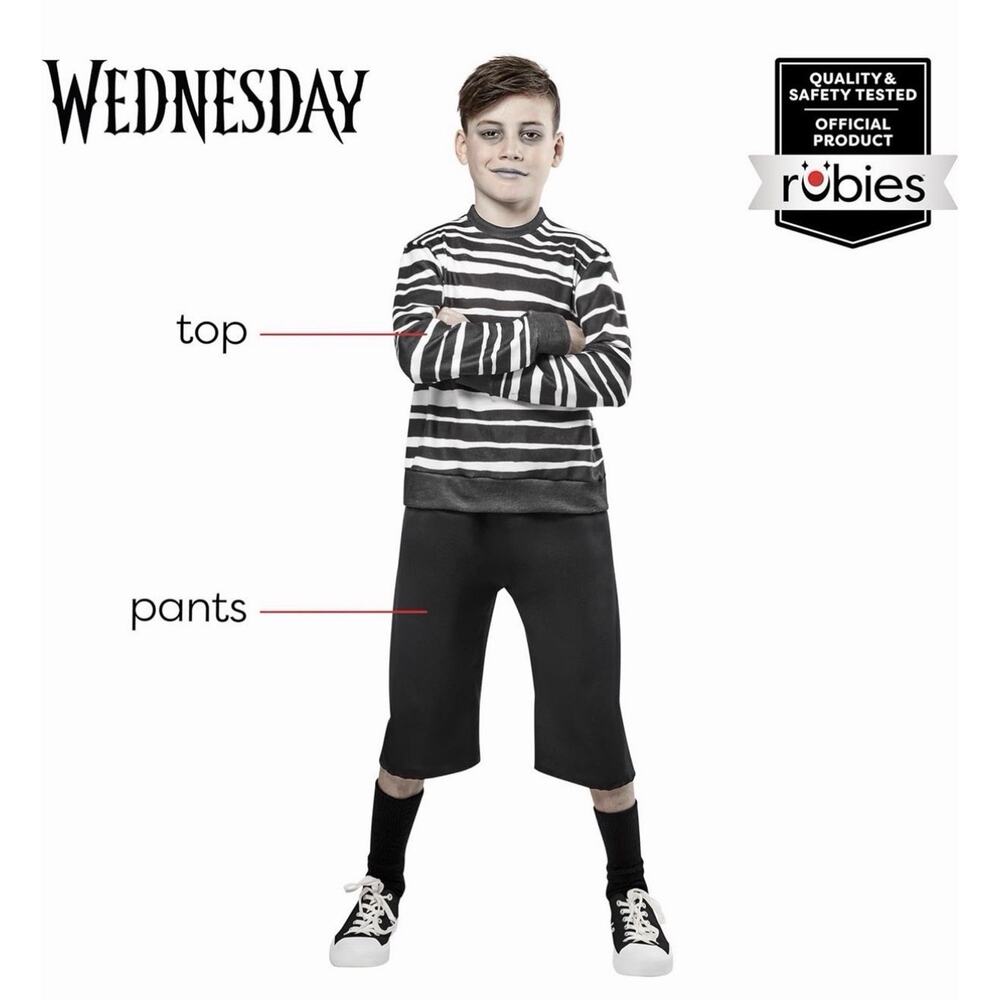 Rubies Pugsley Addams Family Child Costume Halloween Dress Up Boys Small Size 6 - Picture 2 of 4